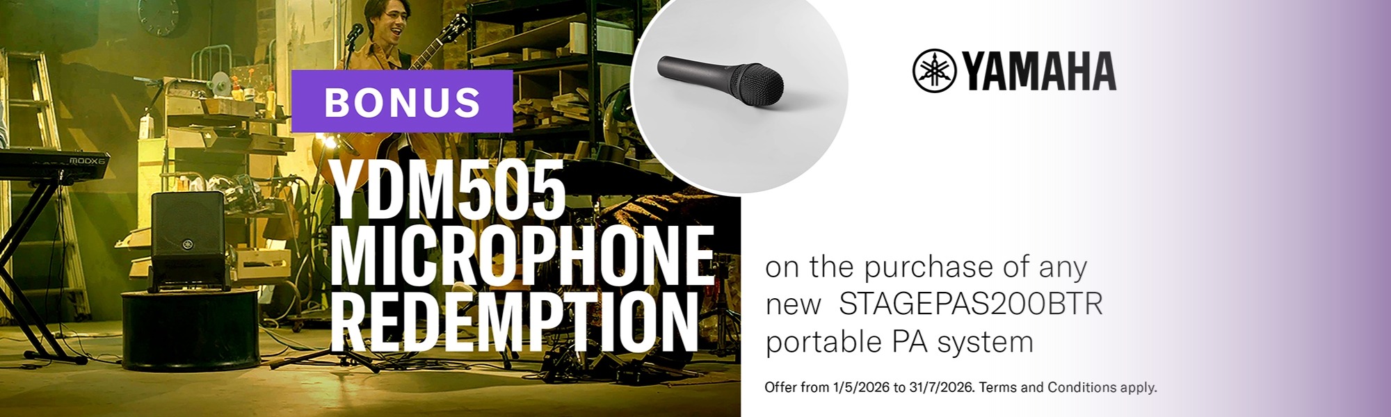 Yamaha Stagepas200BTR Free Microphone Offer