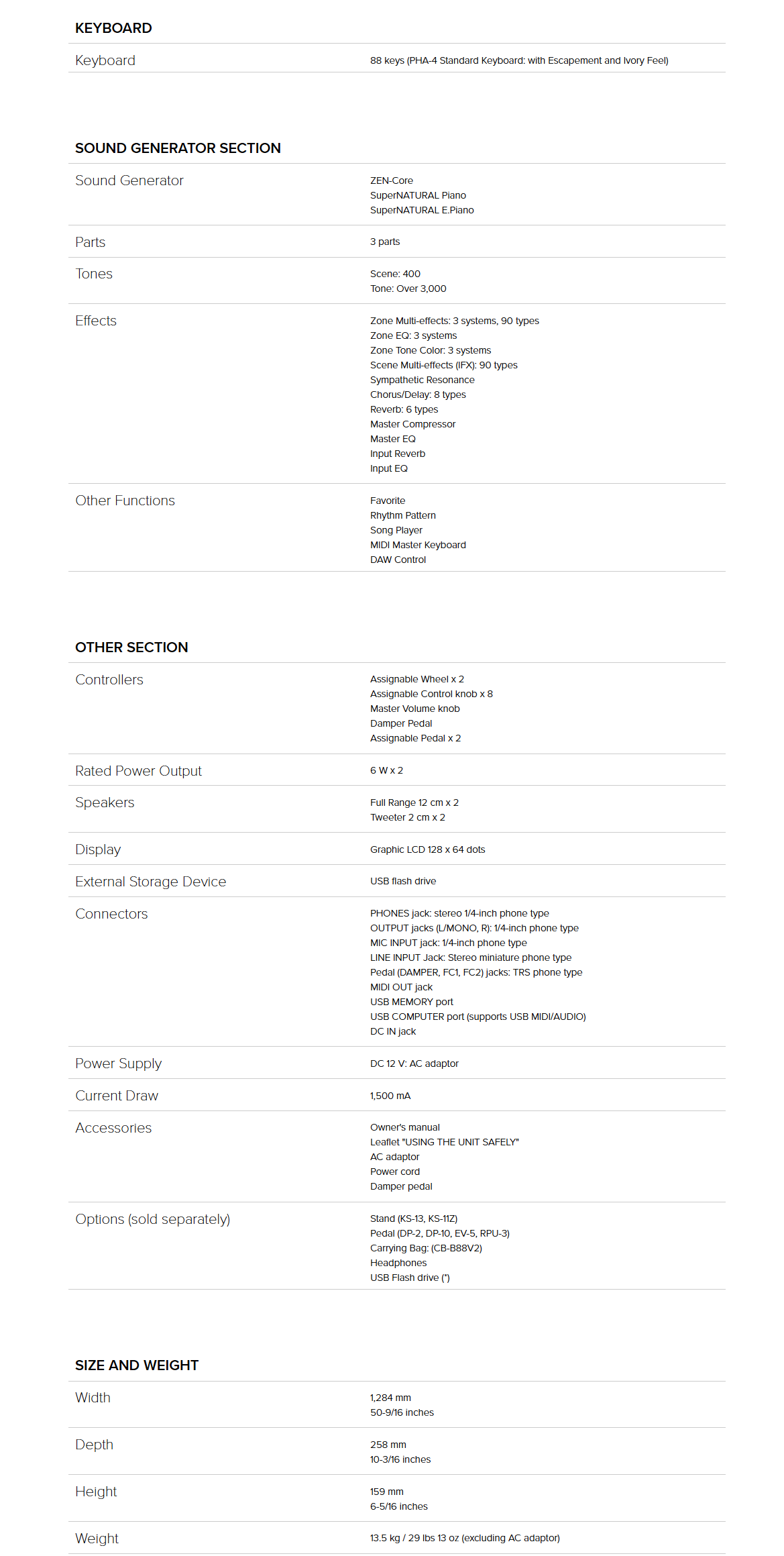 SPECS-RD88EX