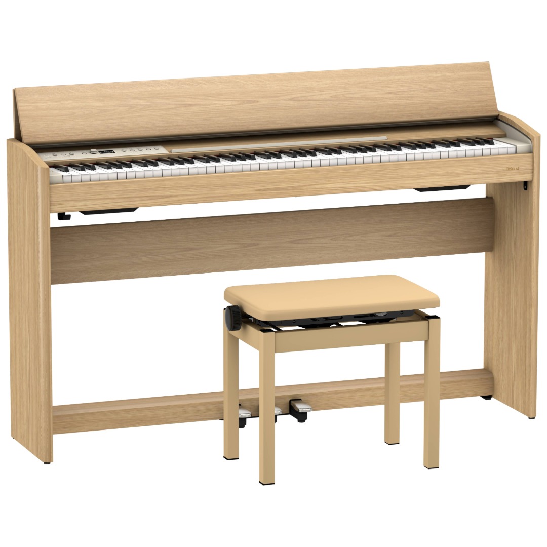 Roland F701 Digital Piano - Light Oak