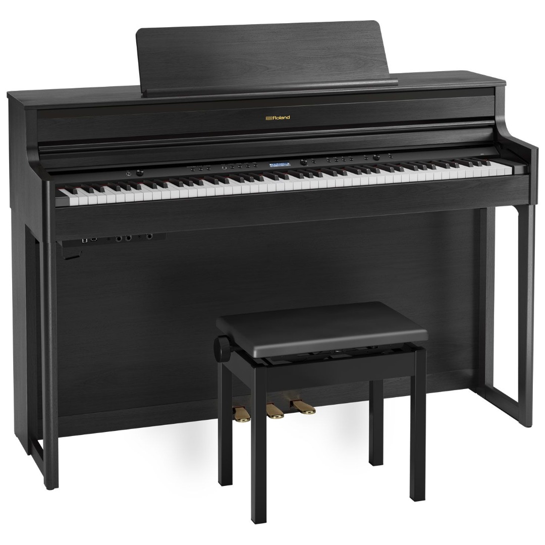 Roland HP704 Digital Piano - Charcoal Black