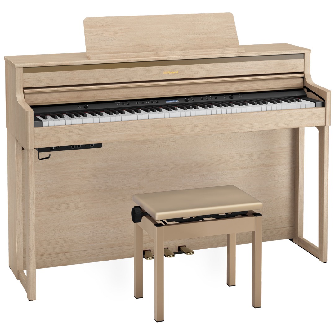 Roland HP704 Digital Piano - Light Amber Oak