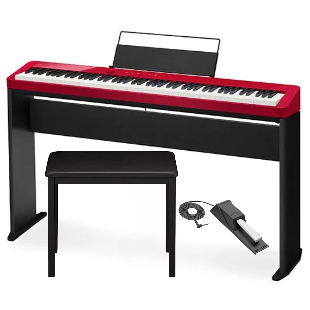 Casio Privia PXS1100 Digital Piano BUNDLE - Red