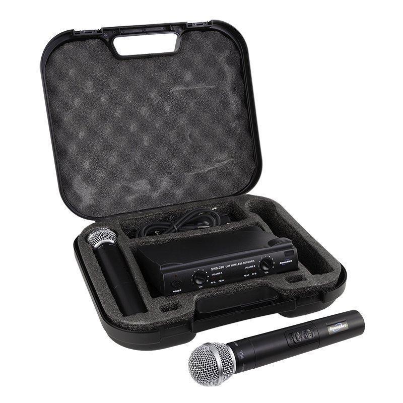 SoundArt SWS-290-MM Dual Channel Wireless Microphone System with 2 x Handheld Mics