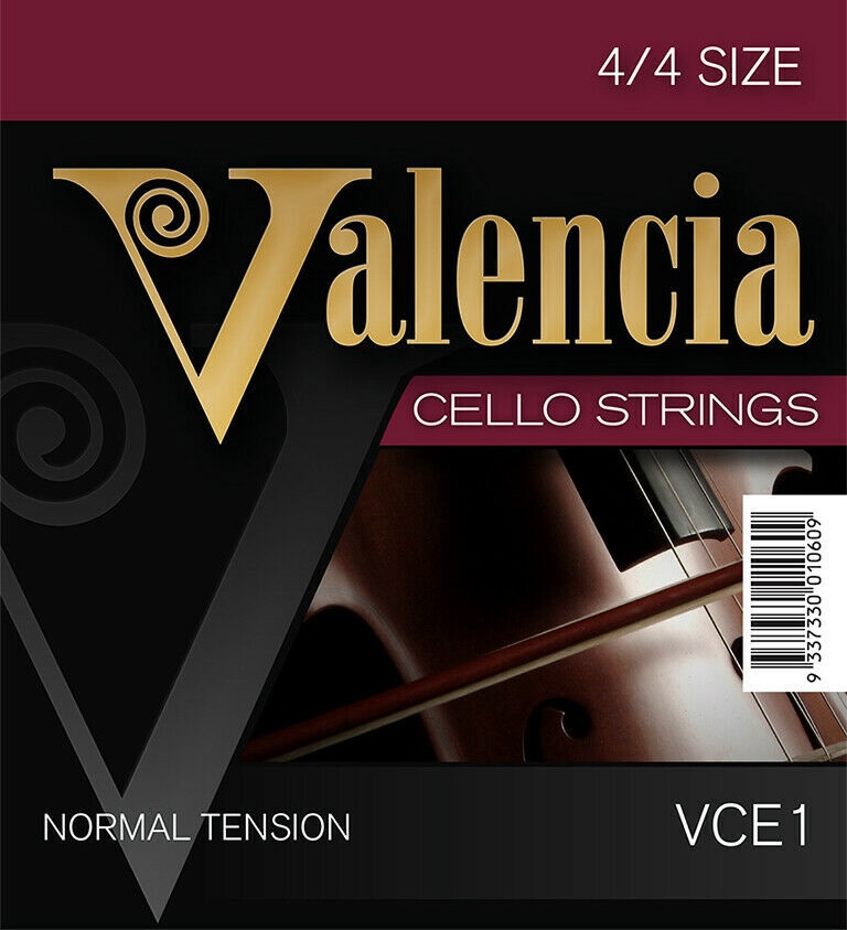 Valencia Cello Full Size Set (Normal Tension)